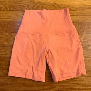 Lululemon Align High-Rise Short 6" Orange (Raspberry Cream/Sunny Coral) - Size 0